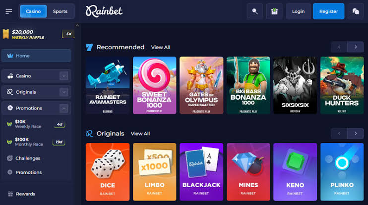 Rainbet Giochi